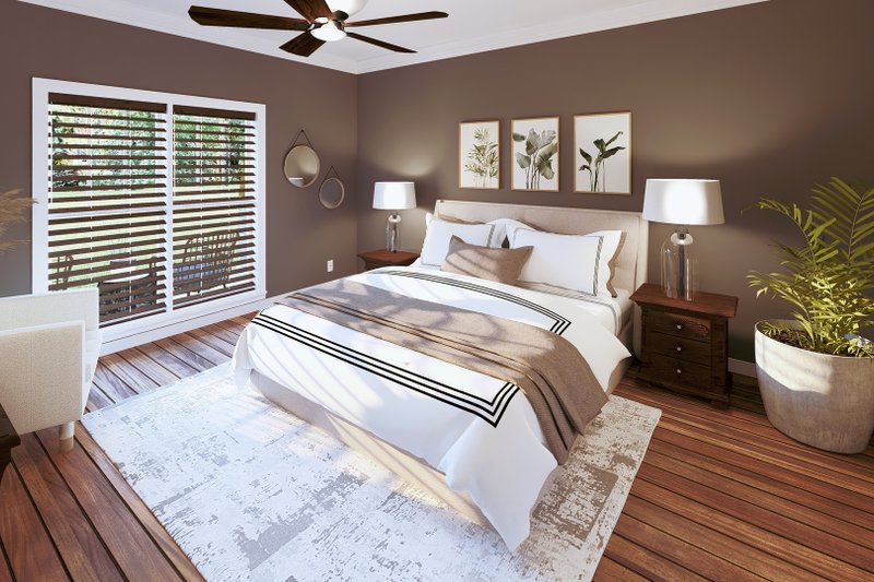 Architectural House Design - Interior - Master Bedroom for Bungalow House Plan #44-197 - 3 bed, 2.5 bath