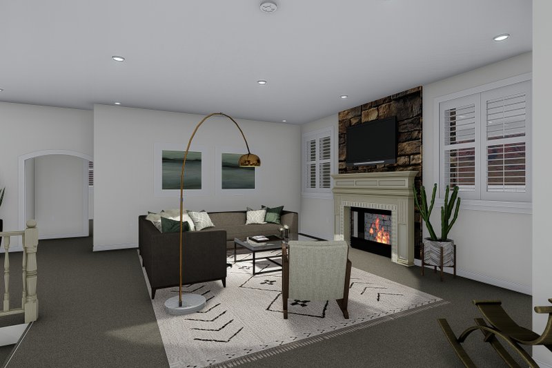 Architectural House Design - Interior - Family Room for Craftsman House Plan #1060-237 - 2 bed, 3 bath