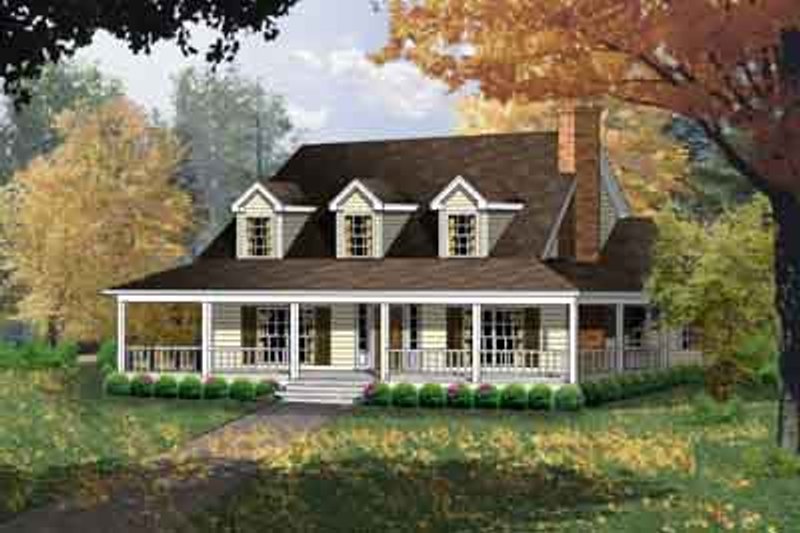House Design - Exterior - Other Elevation for Farmhouse House Plan #40-328 - 4 bed, 3 bath