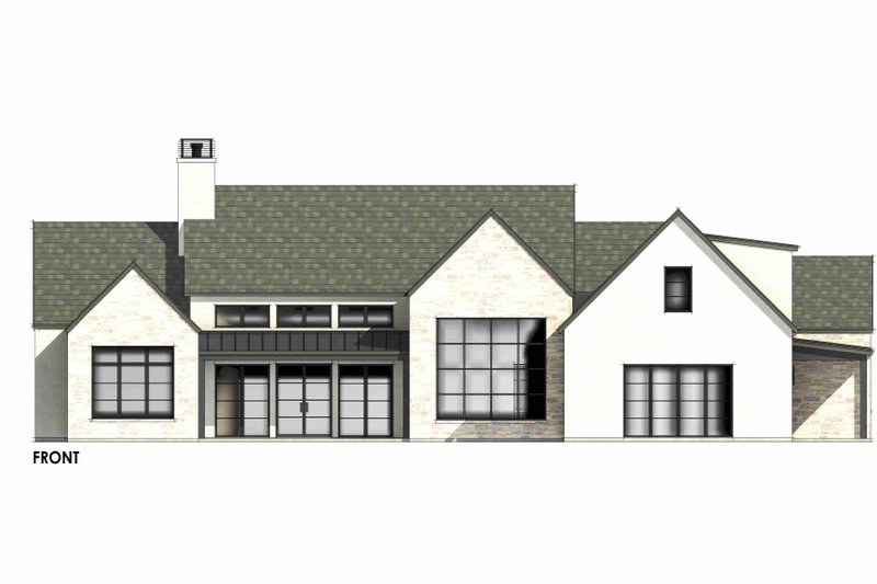 House Design - Exterior - Front Elevation 6 for Modern House Plan #1096-28 - 4 bed, 4.5 bath