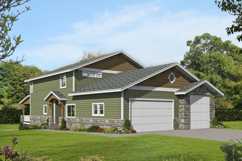 Dream House Plan - Craftsman Exterior - Front Elevation Plan #117-899