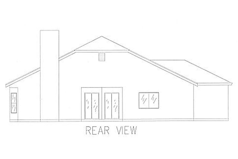 Home Plan - Exterior - Rear Elevation for Traditional House Plan #437-8 - 3 bed, 2 bath