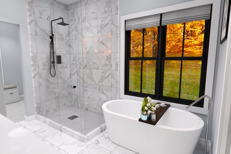 Architectural House Design - Interior - Master Bathroom 1 for Farmhouse House Plan #51-1363 - 4 bed, 3.5 bath