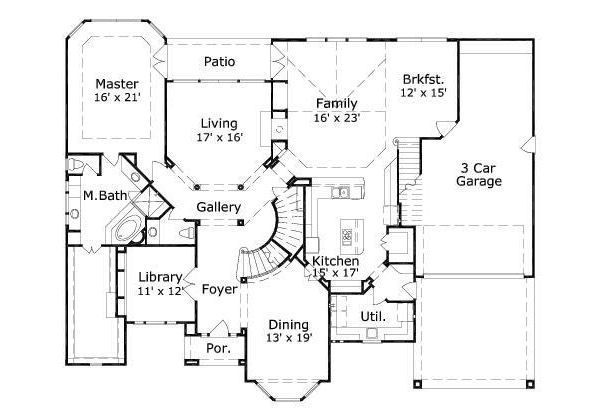 Traditional Floor Plan - Main Floor Plan #411-226
