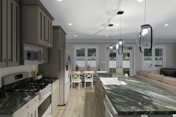Interior - Kitchen 1 for Ranch House Plan #1060-101 - 3 bed, 2 bath