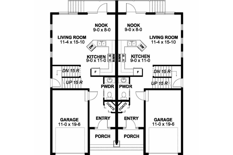 Dream House Plan - Floor Plan - Main Floor for Craftsman House Plan #126-203 - 3 bed, 2.5 bath