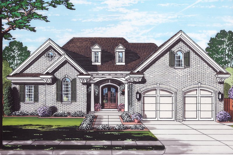 Architectural House Design - Ranch Exterior - Front Elevation Plan #46-881