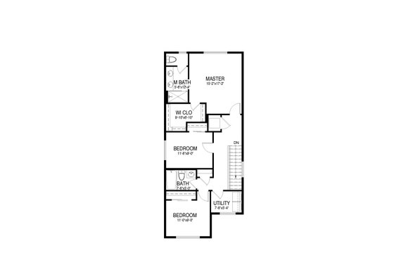 Floor Plan - Upper Floor for Craftsman House Plan #53-719 - 3 bed, 2.5 bath