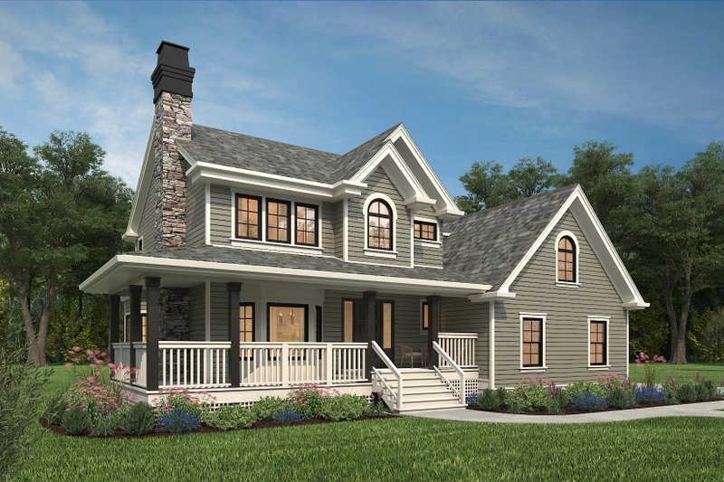 House Plan Design - Exterior - Front Elevation 5 for Farmhouse House Plan #47-943 - 3 bed, 2.5 bath