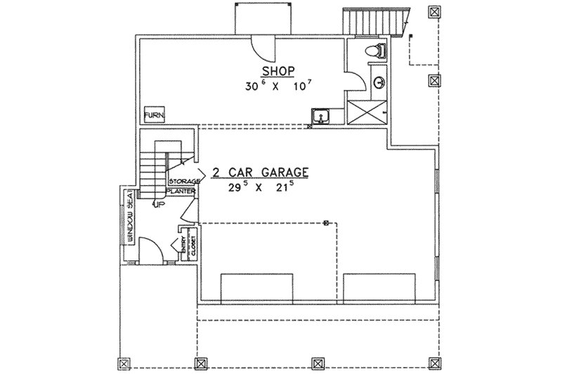 Home Plan - Floor Plan - Lower Floor for Traditional House Plan #117-341 - 3 bed, 3 bath