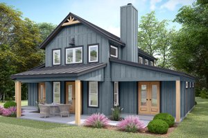 Exterior - Rear Elevation for Barndominium House Plan #932-1134 - 4 bed, 3 bath