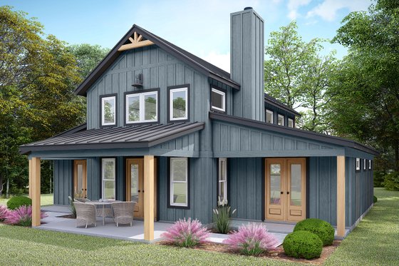 Exterior - Rear Elevation for Barndominium House Plan #932-1134 - 4 bed, 3 bath