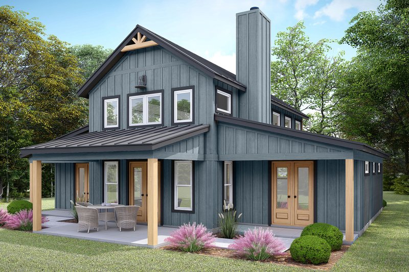 Home Plan - Exterior - Rear Elevation for Barndominium House Plan #932-1134 - 4 bed, 3 bath