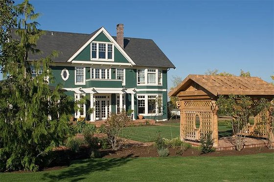 Exterior - Rear Elevation 3 for Colonial House Plan #48-151 - 6 bed, 5 bath