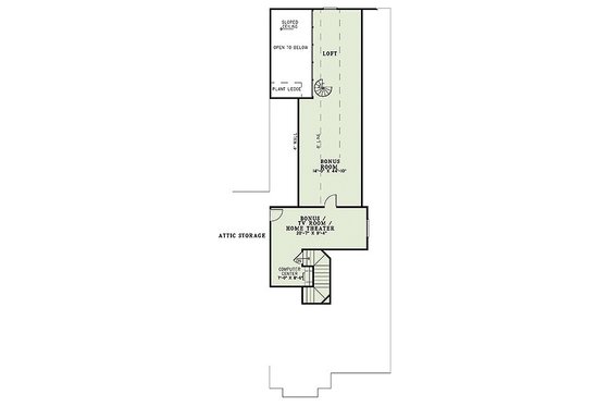 Floor Plan - Upper Floor for Craftsman House Plan #17-2445 - 4 bed, 3.5 bath