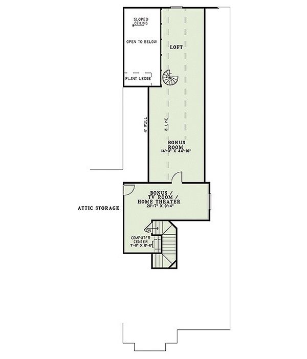 House Blueprint - Craftsman Floor Plan - Upper Floor Plan #17-2445