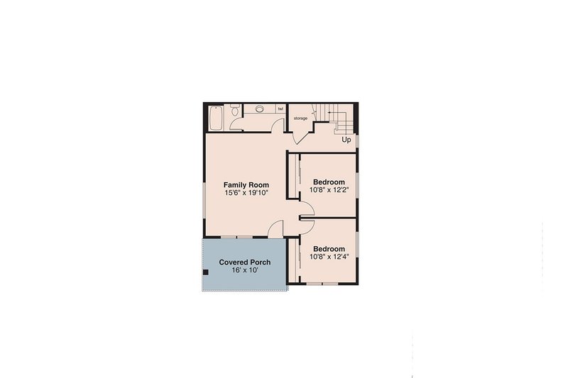 Home Plan - Floor Plan - Lower Floor for Prairie House Plan #124-1410 - 3 bed, 2.5 bath