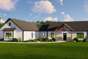 Ranch Exterior - Front Elevation Plan #1064-201