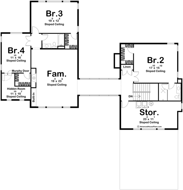 Dream House Plan - Modern Floor Plan - Upper Floor Plan #455-617