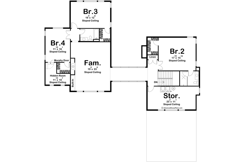 Dream House Plan - Floor Plan - Upper Floor for Modern House Plan #455-617 - 4 bed, 3.5 bath