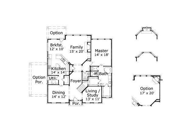 Colonial Floor Plan - Main Floor Plan #411-509