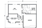 Traditional Style House Plan - 3 Beds 2 Baths 1840 Sq/Ft Plan #67-658 