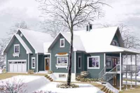 Exterior - Front Elevation 3 for Traditional House Plan #23-485 - 3 bed, 3.5 bath