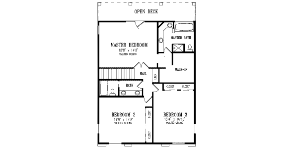 Adobe / Southwestern Floor Plan - Upper Floor Plan #1-788