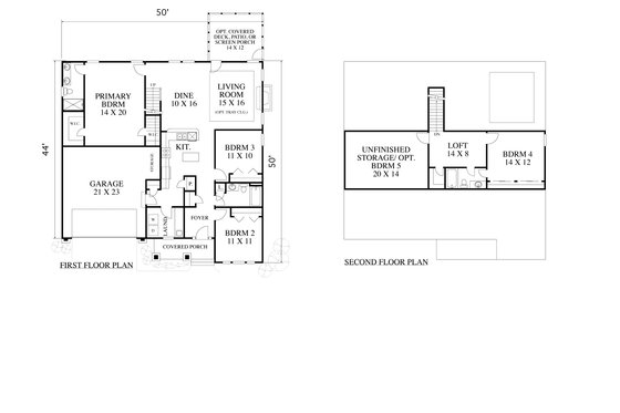 Floor Plan - Main Floor for Country House Plan #1053-82 - 4 bed, 3 bath