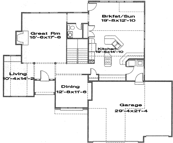 Traditional Floor Plan - Main Floor Plan #6-110