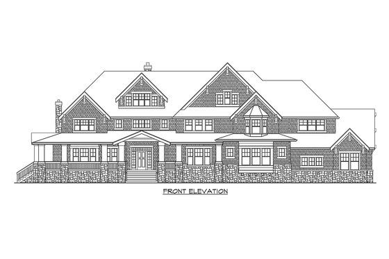 Exterior - Other Elevation 1 for Craftsman House Plan #132-185 - 4 bed, 6 bath