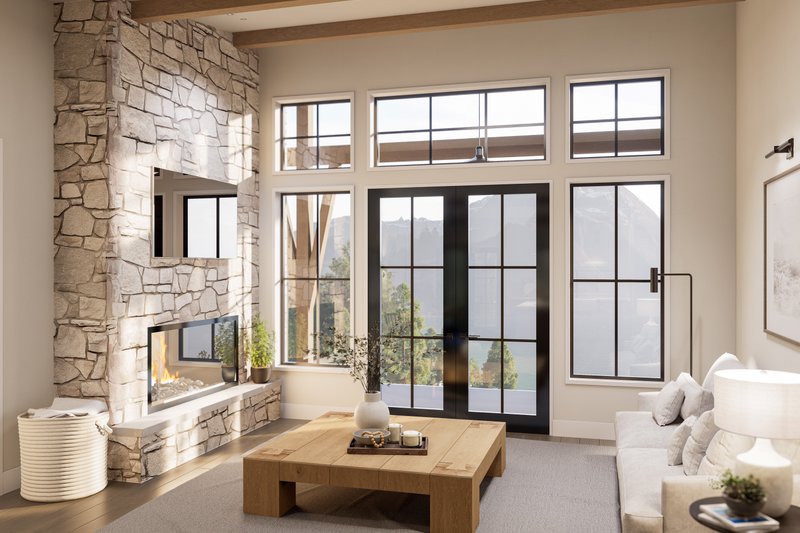 Home Plan - Interior - Family Room for Cabin House Plan #1114-6 - 3 bed, 2 bath