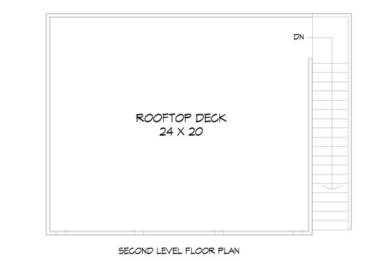 Floor Plan - Upper Floor for Southern House Plan #932-1191, 0 bath