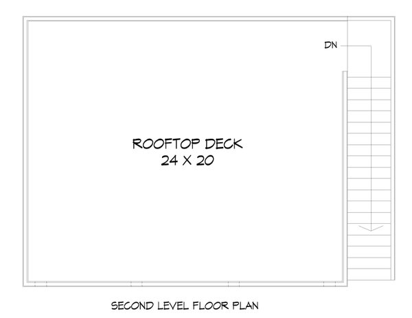 Southern Floor Plan - Upper Floor Plan #932-1191