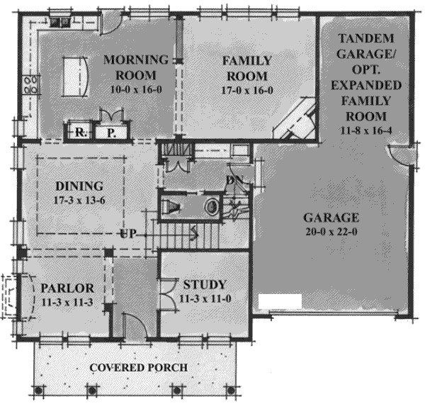 Traditional Floor Plan - Main Floor Plan #20-1841