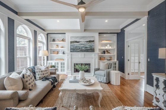 Interior - Family Room 1 for Colonial House Plan #137-155 - 4 bed, 4 bath