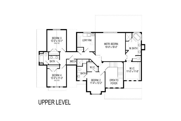 Craftsman Floor Plan - Upper Floor Plan #920-58