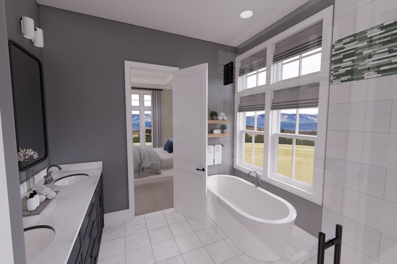 House Blueprint - Interior - Master Bathroom 1 for Farmhouse House Plan #51-1249 - 3 bed, 2 bath