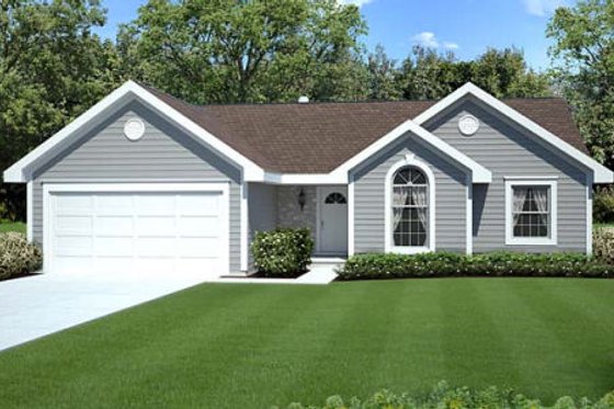 Exterior - Front Elevation for Traditional House Plan #312-230 - 3 bed, 2 bath