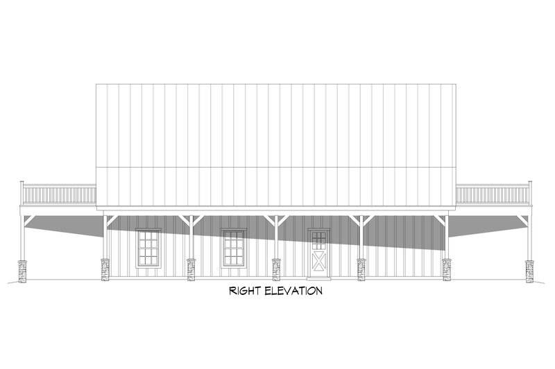 House Design - Exterior - Other Elevation 1 for Country House Plan #932-808 - 3 bed, 3 bath