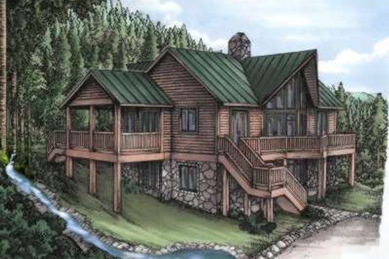 Exterior - Front Elevation for Contemporary House Plan #115-154 - 4 bed, 4.5 bath