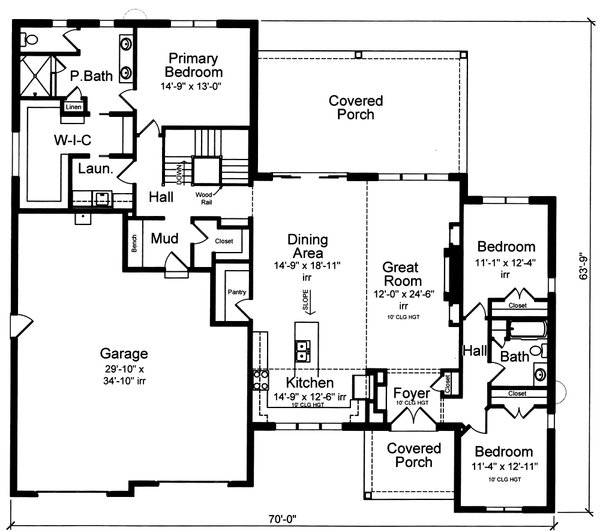 Contemporary Floor Plan - Main Floor Plan #46-930