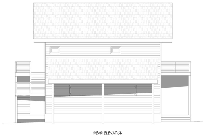 Dream House Plan - Exterior - Rear Elevation for Contemporary House Plan #932-1435 - 3 bed, 2.5 bath