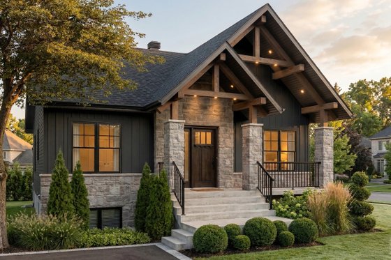 Exterior - Front Elevation 3 for Bungalow House Plan #23-2812 - 2 bed, 1 bath