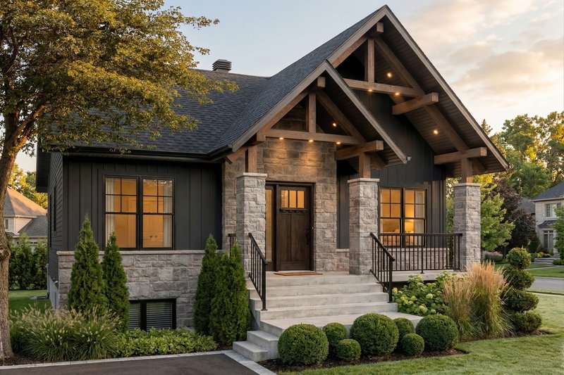 Home Plan - Exterior - Front Elevation 3 for Bungalow House Plan #23-2812 - 2 bed, 1 bath