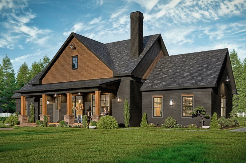 House Blueprint - Exterior - Front Elevation 4 for Farmhouse House Plan #54-683 - 3 bed, 2.5 bath