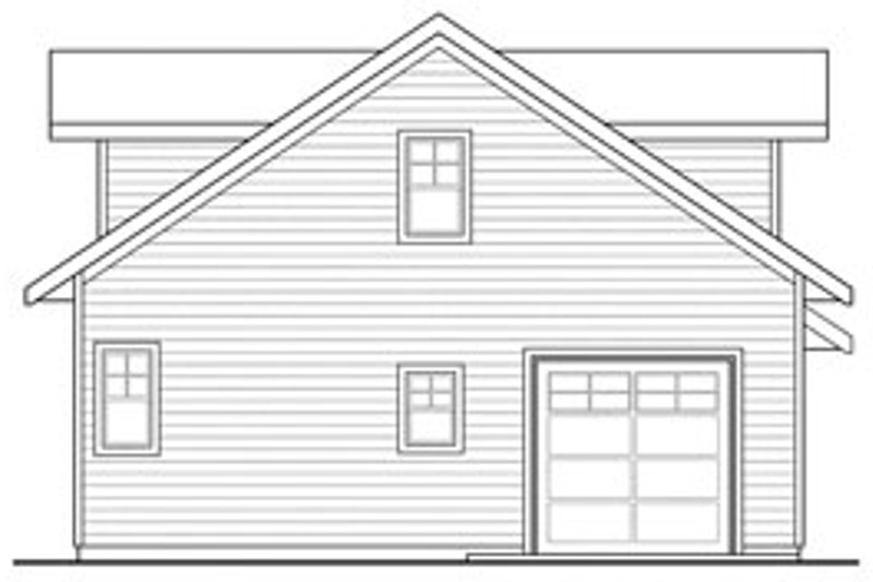 House Design - Exterior - Rear Elevation for Craftsman House Plan #124-660, 1 bath