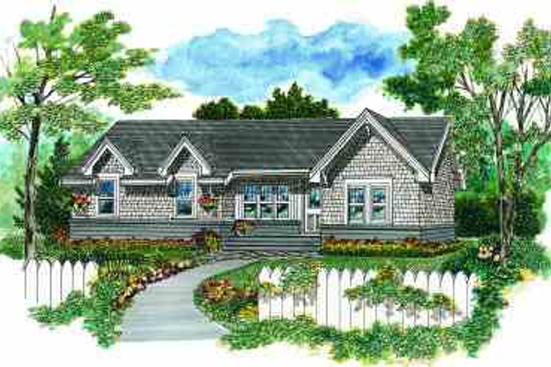 House Blueprint - Traditional Exterior - Front Elevation Plan #47-636
