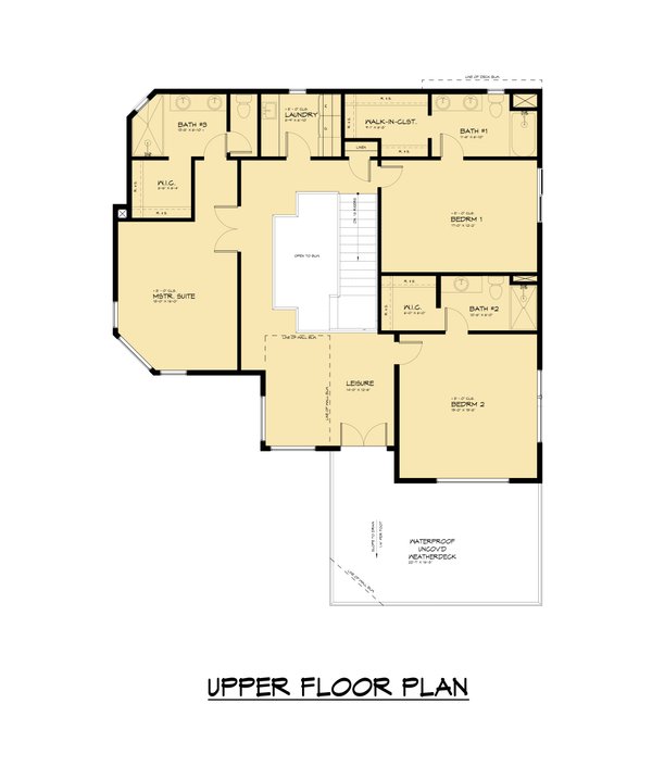 Contemporary Floor Plan - Upper Floor Plan #1066-269