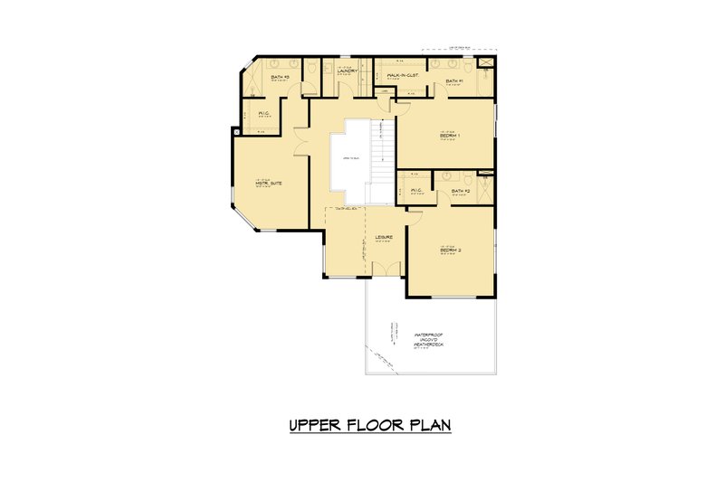 Architectural House Design - Floor Plan - Upper Floor for Contemporary House Plan #1066-269 - 6 bed, 5 bath